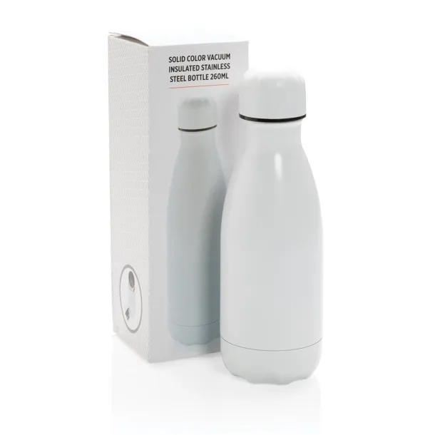  Solid color vacuum stainless steel bottle 260ml - XD Collection White 