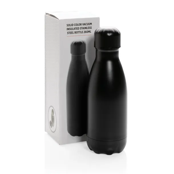  Solid color vacuum stainless steel bottle 260ml - XD Collection Black 