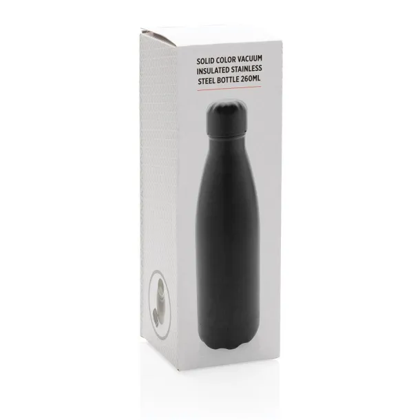  Solid color vacuum stainless steel bottle 260ml - XD Collection Black 