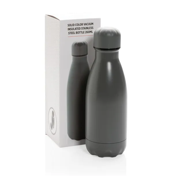  Solid color vacuum stainless steel bottle 260ml - XD Collection Grey 