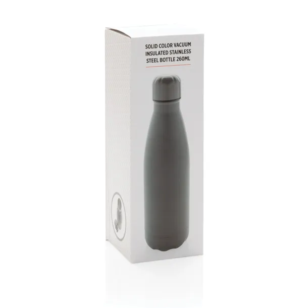  Solid color vacuum stainless steel bottle 260ml - XD Collection Grey 