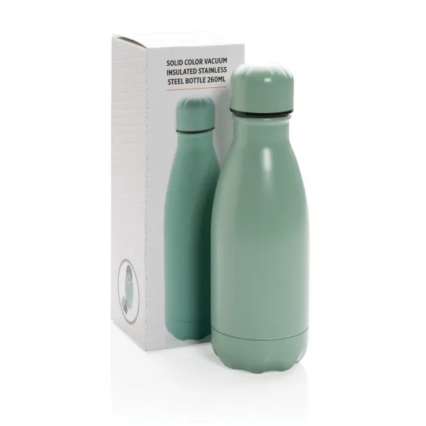  Solid color vacuum stainless steel bottle 260ml - XD Collection Green 