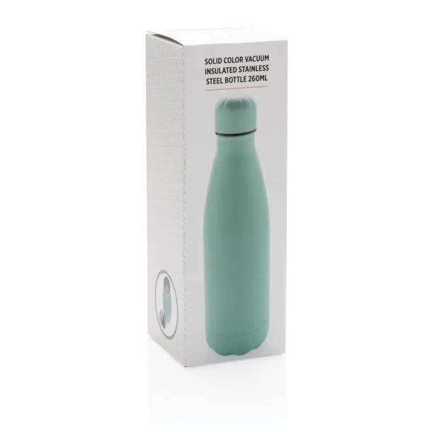  Solid color vacuum stainless steel bottle 260ml - XD Collection Green 