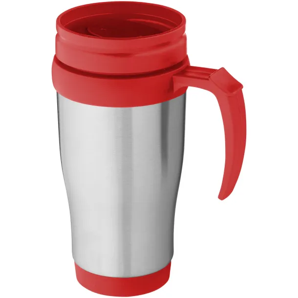 Sanibel 400 ml insulated mug Silver Red