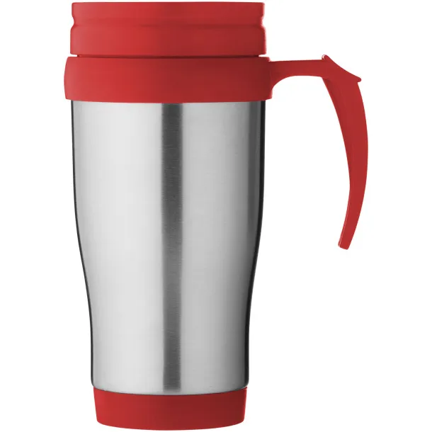 Sanibel 400 ml insulated mug Silver Red