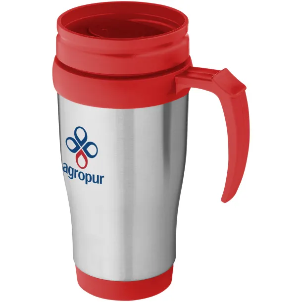 Sanibel 400 ml insulated mug Silver Red