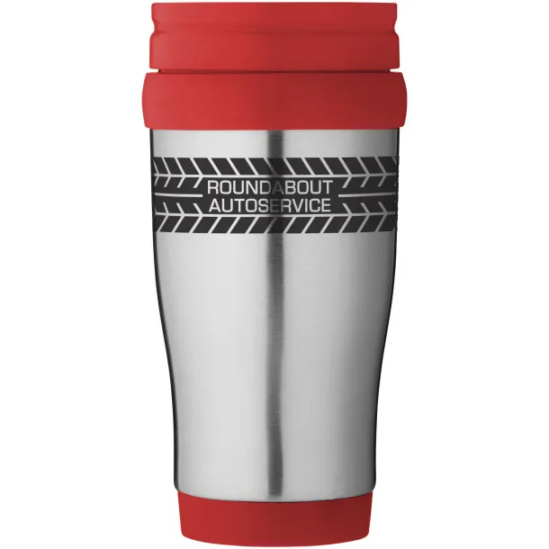 Sanibel 400 ml insulated mug Silver Red