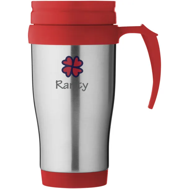 Sanibel 400 ml insulated mug Silver Red