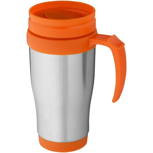 Sanibel 400 ml insulated mug Silver Orange