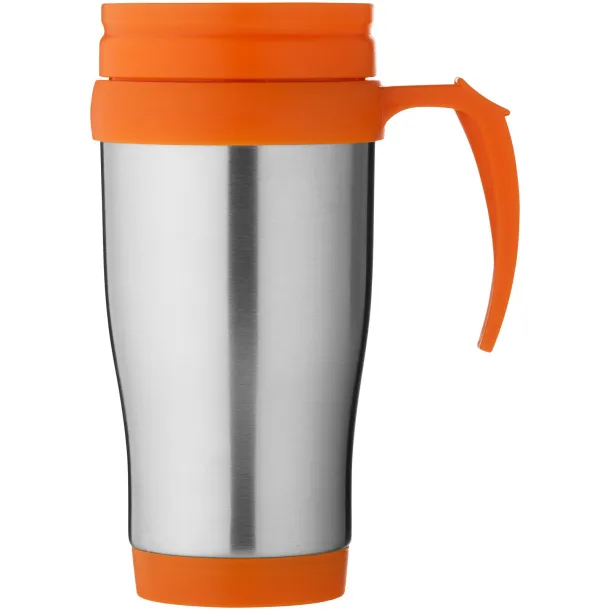 Sanibel 400 ml insulated mug Silver Orange