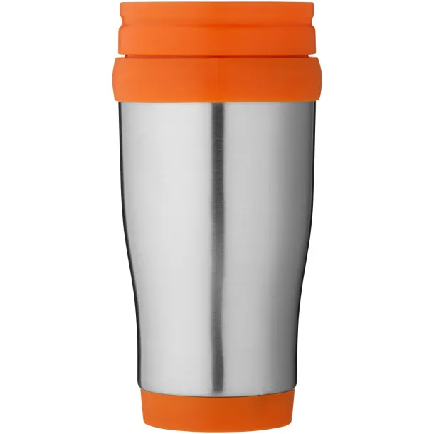 Sanibel 400 ml insulated mug Silver Orange