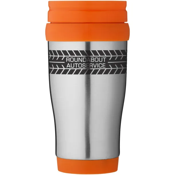 Sanibel 400 ml insulated mug Silver Orange