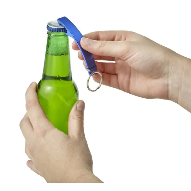  Keyring, bottle opener blue