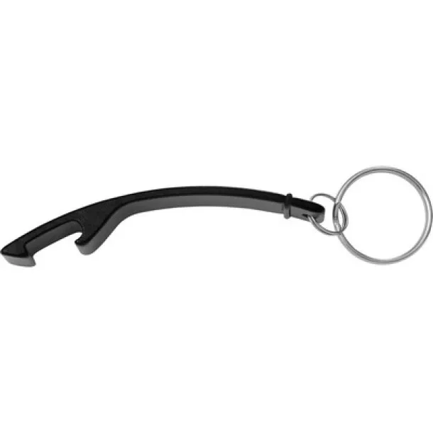  Keyring, bottle opener black