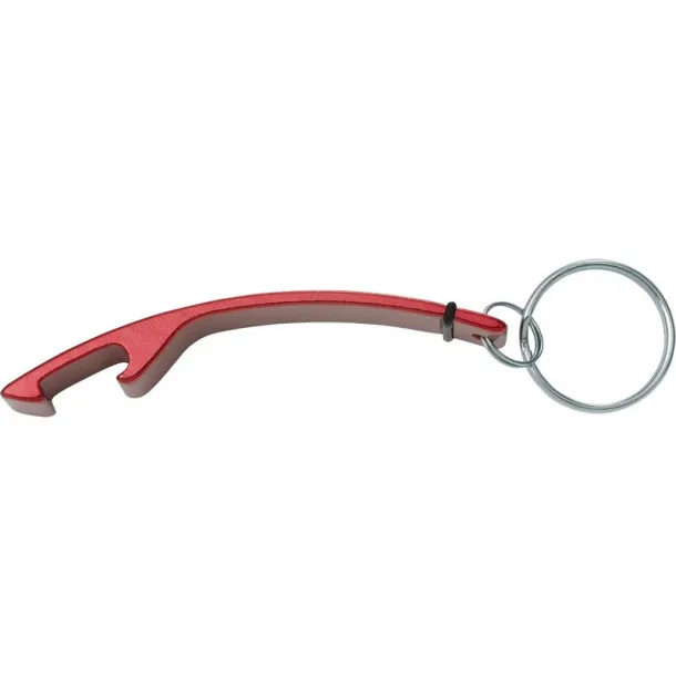  Keyring, bottle opener red