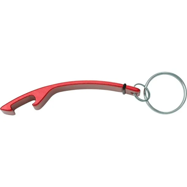  Keyring, bottle opener red