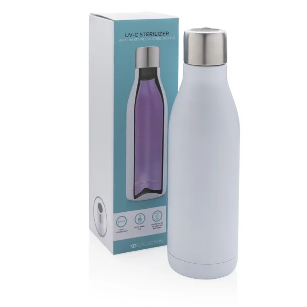  UV-C sterilizer vacuum stainless steel bottle - XD Collection White 