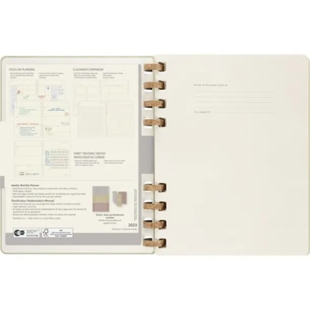  MOLESKINE Solar spiral planner khaki