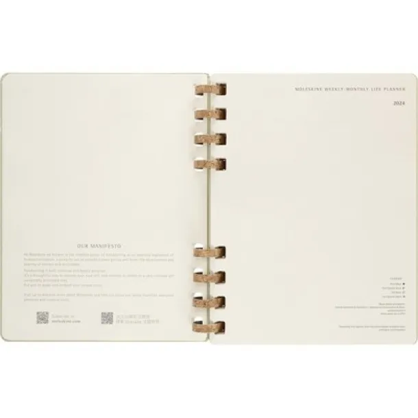  MOLESKINE Solar spiral planner light green