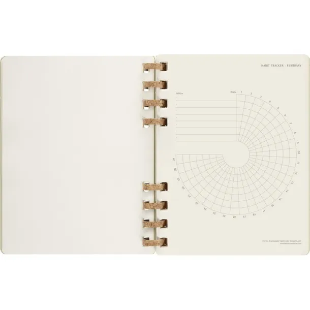  MOLESKINE Solar spiral planner light green