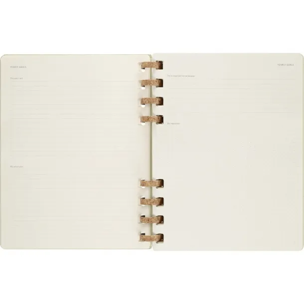  MOLESKINE Solar spiral planner light green