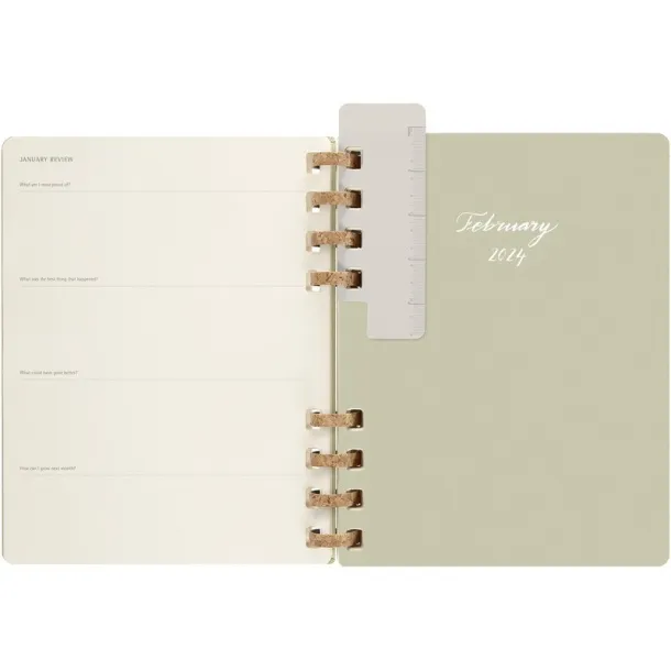  MOLESKINE Solar spiral planner light green