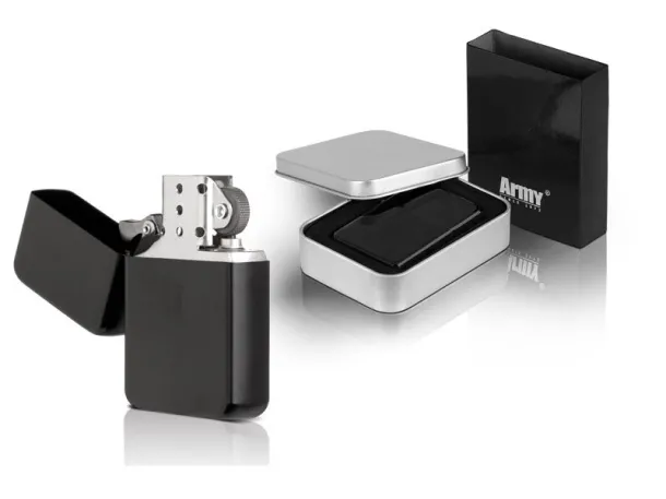 ARMY 100 metal lighter in a gift box - ARMY Black