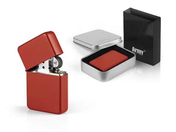 ARMY 100 metal lighter in a gift box - ARMY Red