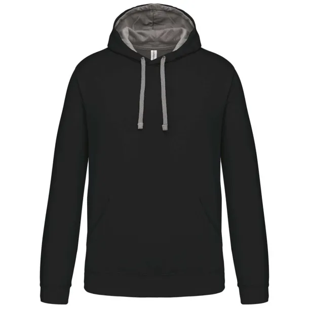  MEN'S CONTRAST HOODED SWEATSHIRT - Kariban Black Yellow