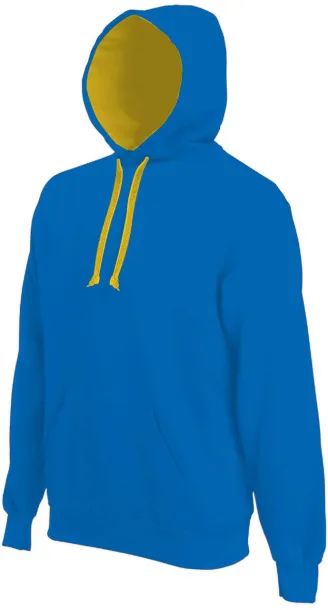  MEN'S CONTRAST HOODED SWEATSHIRT - Kariban Light Royal Blue Yellow