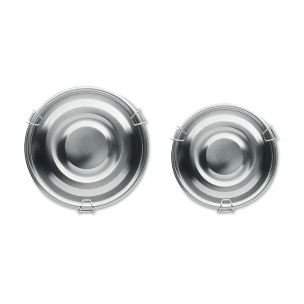 ELLES Set of 2 stainless steel boxes Matt Silver