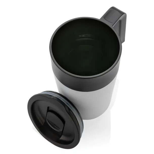  GRS šalica od recikliranog PP-a i SS-a s ručkom, 480 ml - XD Collection Bijela