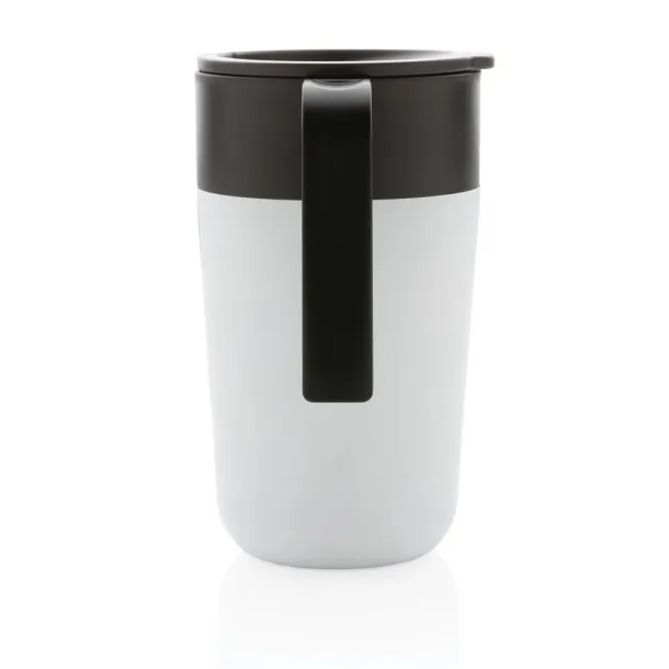  GRS šalica od recikliranog PP-a i SS-a s ručkom, 480 ml - XD Collection Bijela