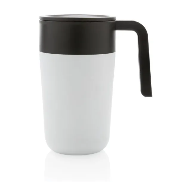  GRS šalica od recikliranog PP-a i SS-a s ručkom, 480 ml - XD Collection Bijela