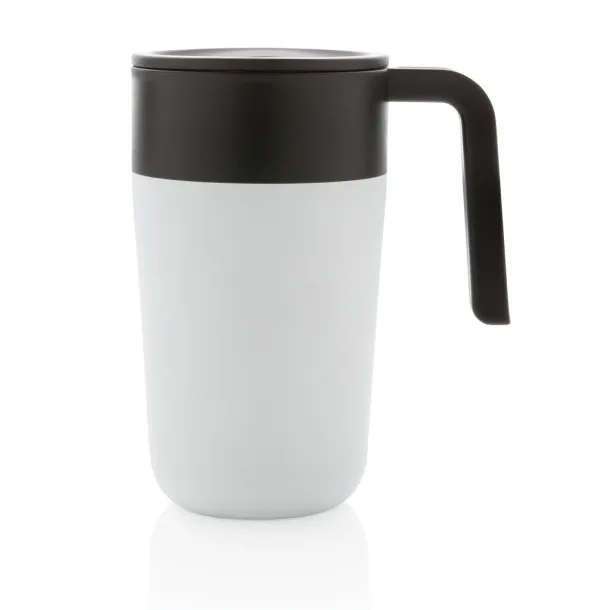  GRS šalica od recikliranog PP-a i SS-a s ručkom, 480 ml - XD Collection Bijela