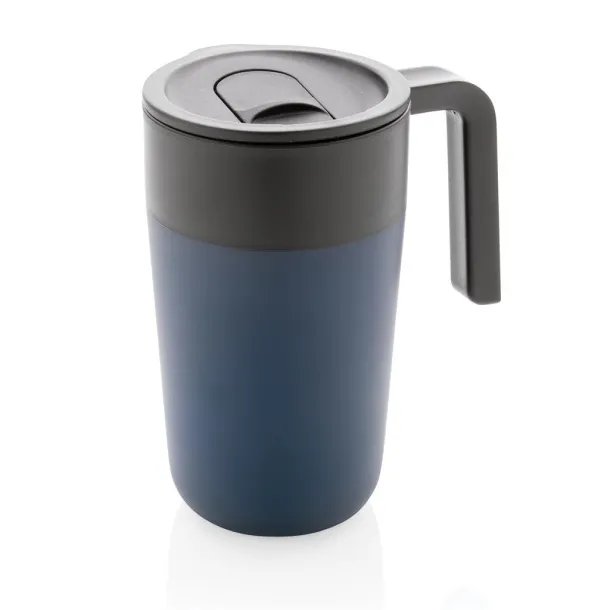  GRS šalica od recikliranog PP-a i SS-a s ručkom, 480 ml - XD Collection navy 