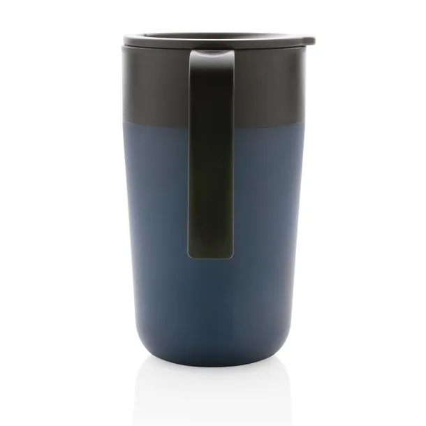  GRS šalica od recikliranog PP-a i SS-a s ručkom, 480 ml - XD Collection navy 