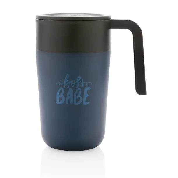  GRS Recycled PP and SS mug with handle - XD Collection navy 