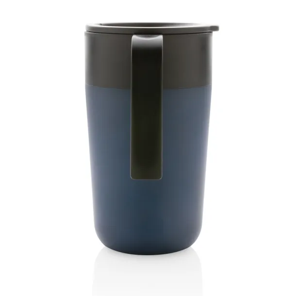  GRS šalica od recikliranog PP-a i SS-a s ručkom, 480 ml - XD Collection navy 