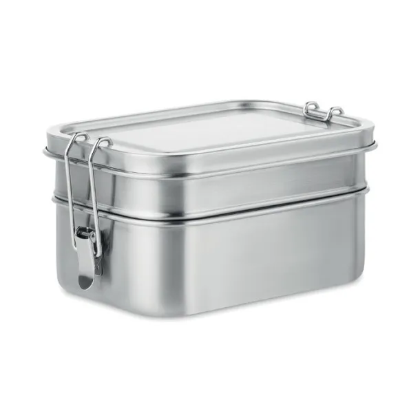 DOUBLE CHAN SS lunch box w/ 2 compartments Matt Silver