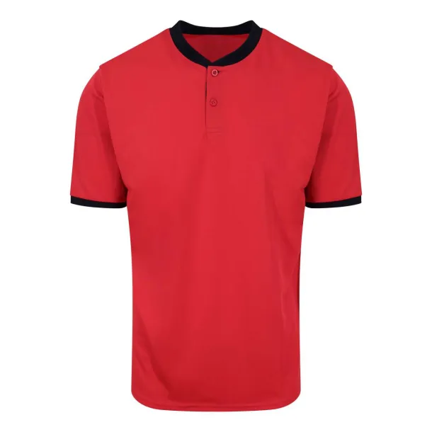  COOL STAND COLLAR SPORTS POLO - Just Cool Red Jet Black