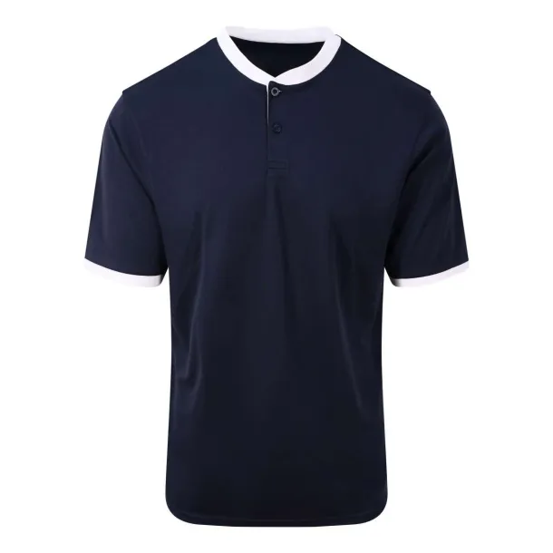  COOL STAND COLLAR SPORTS POLO - Just Cool French Navy White