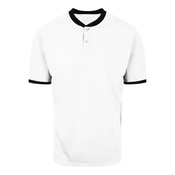  COOL STAND COLLAR SPORTS POLO - Just Cool White Jet Black