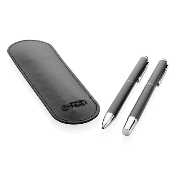  Swiss Peak deluxe pen set in PU pouch - Swiss Peak Black 