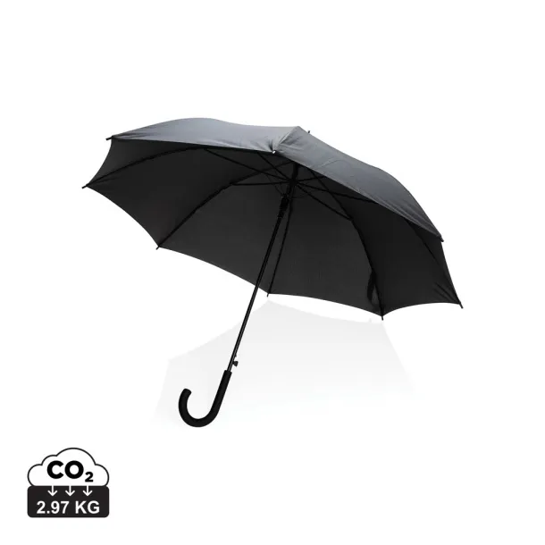  23" Impact AWARE™ RPET 190T standard auto open umbrella - XD Collection Black 