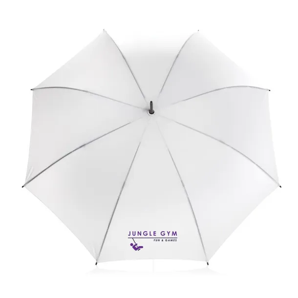  23" Impact AWARE™ RPET 190T standard auto open umbrella - XD Collection White 