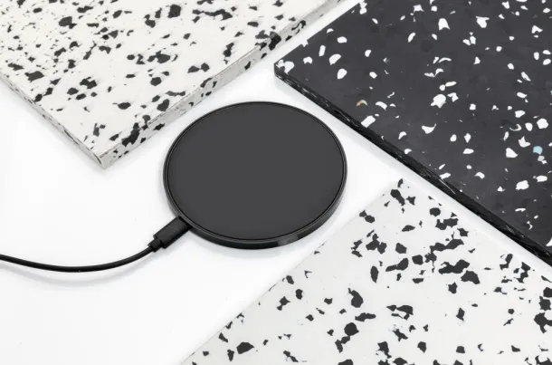  RCS standard recycled plastic 10W wireless charger - XD Collection Black 