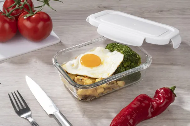 LASO Glass food container  500 ml Bijela