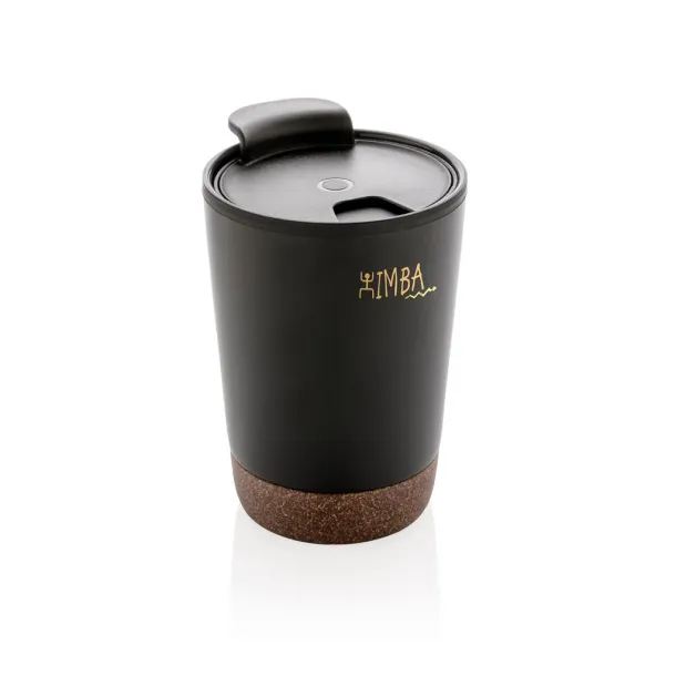  GRS RPP stainless steel cork coffee tumbler - XD Collection Black 