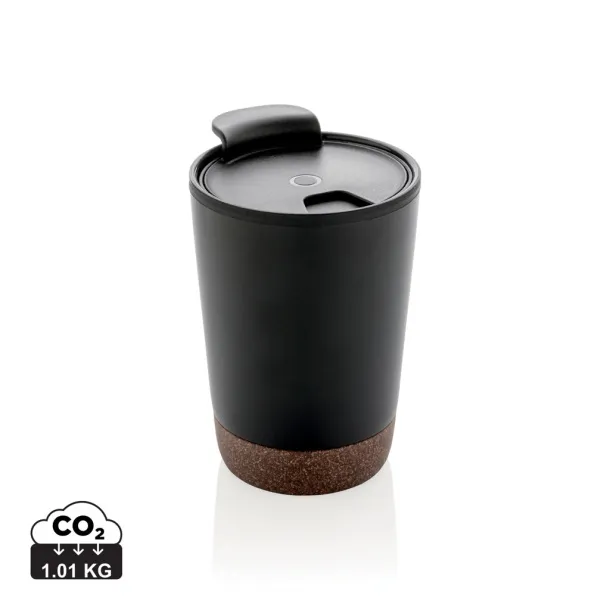  GRS RPP stainless steel cork coffee tumbler - XD Collection Black 